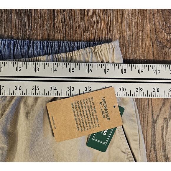 L.L. Bean Pants Khaki Lakewashed Chino Stretch Standard Fit NEW Mens Large 30" - Picture 5 of 9